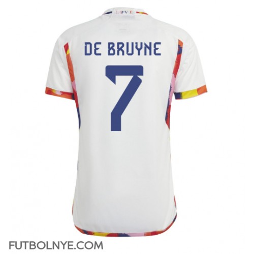 Camiseta Bélgica Kevin De Bruyne #7 Visitante Equipación Mundial 2022 manga corta